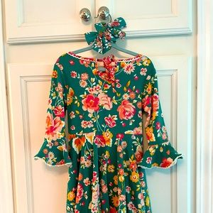 Wildflower’s dress & matching hair clips